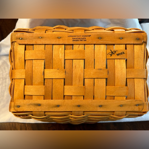 Retired Longaberger 2001 Autumn Reflections Large Blessings Basket - Picture 8 of 11